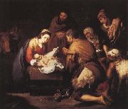 Bartolome Esteban Murillo Shepherds to the manger pilgrimage china oil painting artist